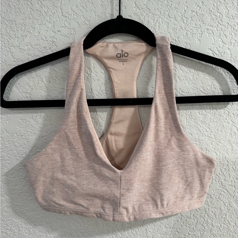 ALO Yoga light pink Sports Bra
